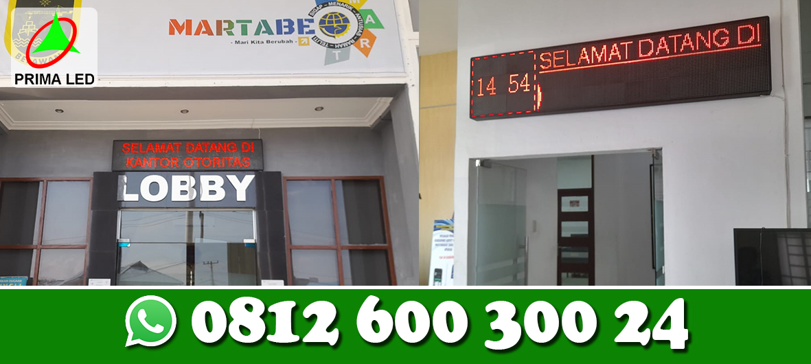Pemasangan running text di medan belawan
